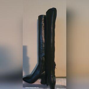 Thigh high leather boots